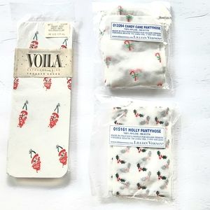 Vintage Holiday Hoisery Bundle of 3